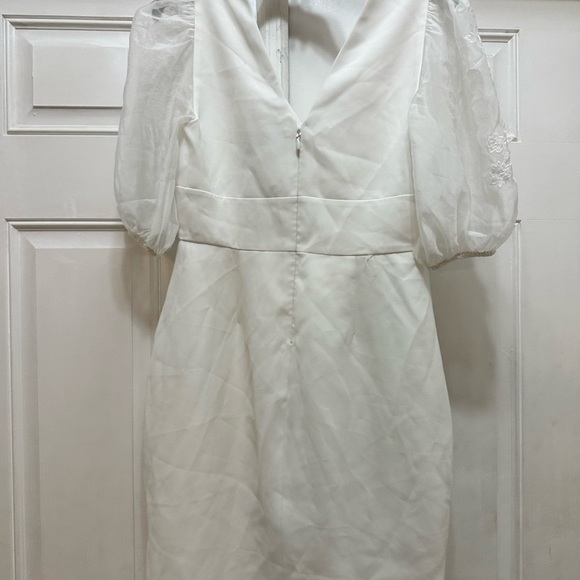 Embroidered Sleeve Evening Dress - Picture 5 of 6